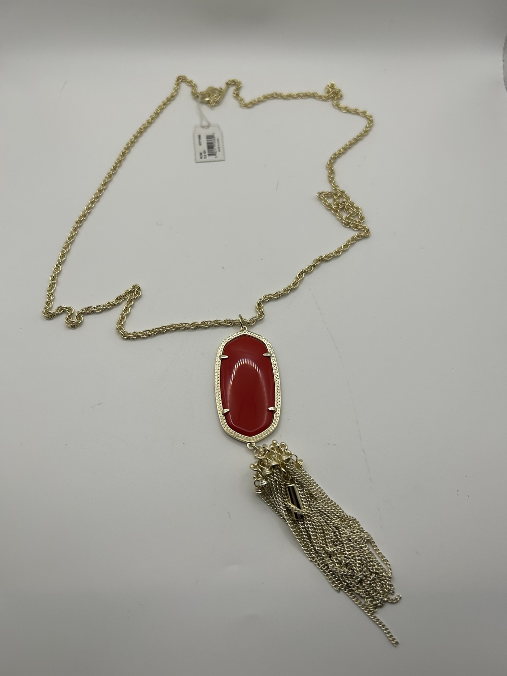 Kendra Scott Rayne Necklace Gold with red new with tags
